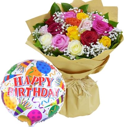 Mix Roses n Balloon Combo