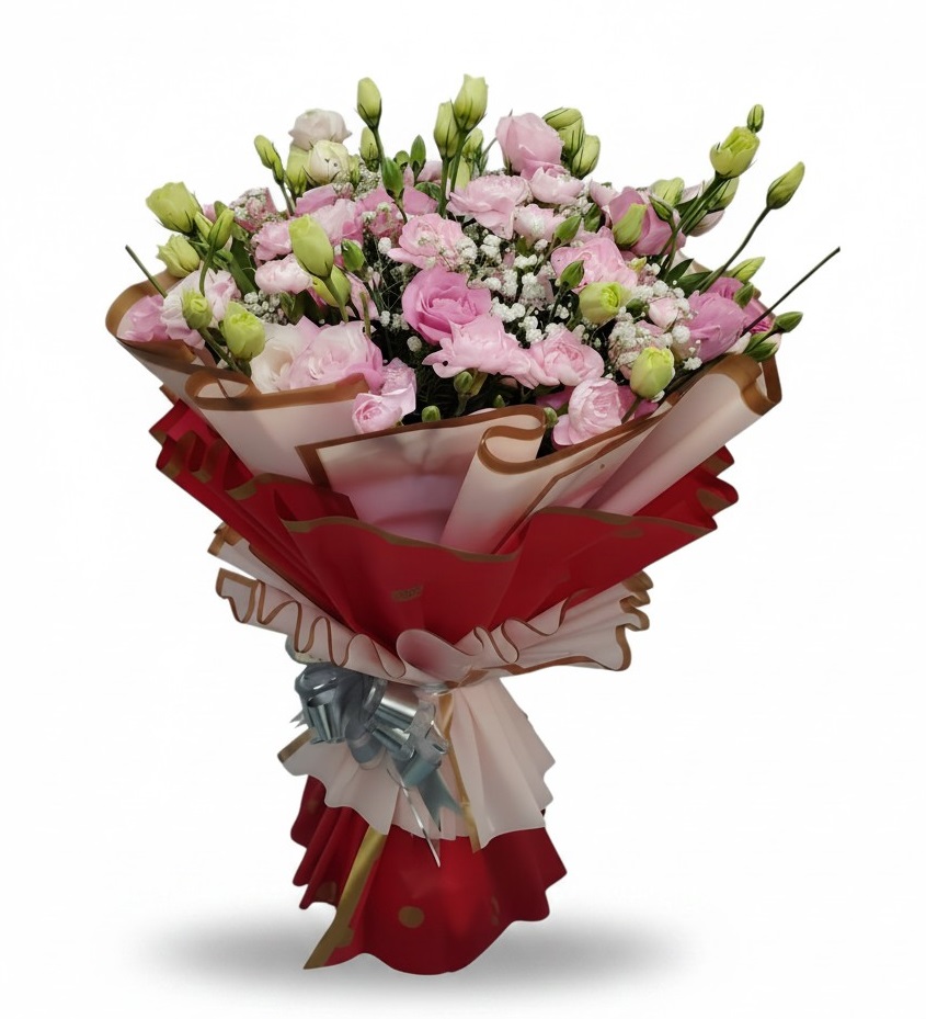 Premium Pink Carnations & Estoma Bouquet