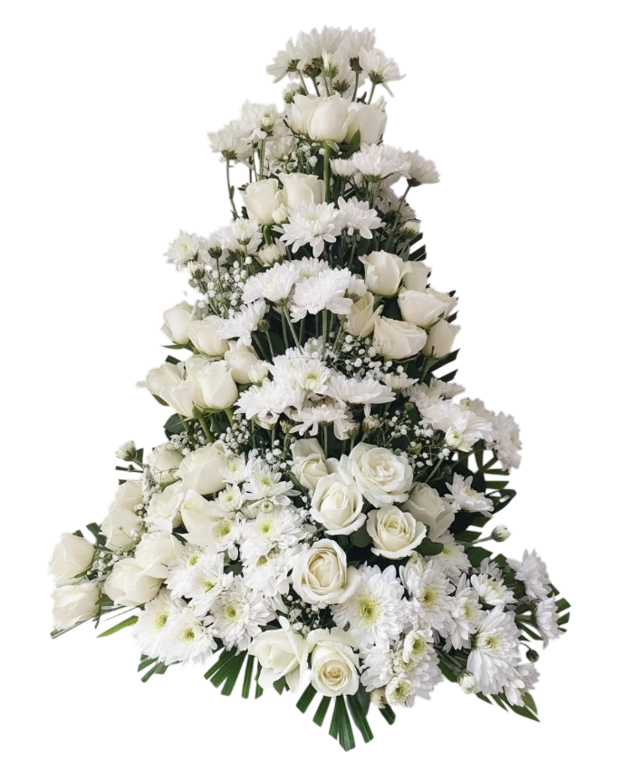 Exotic White Flowers Arrangement