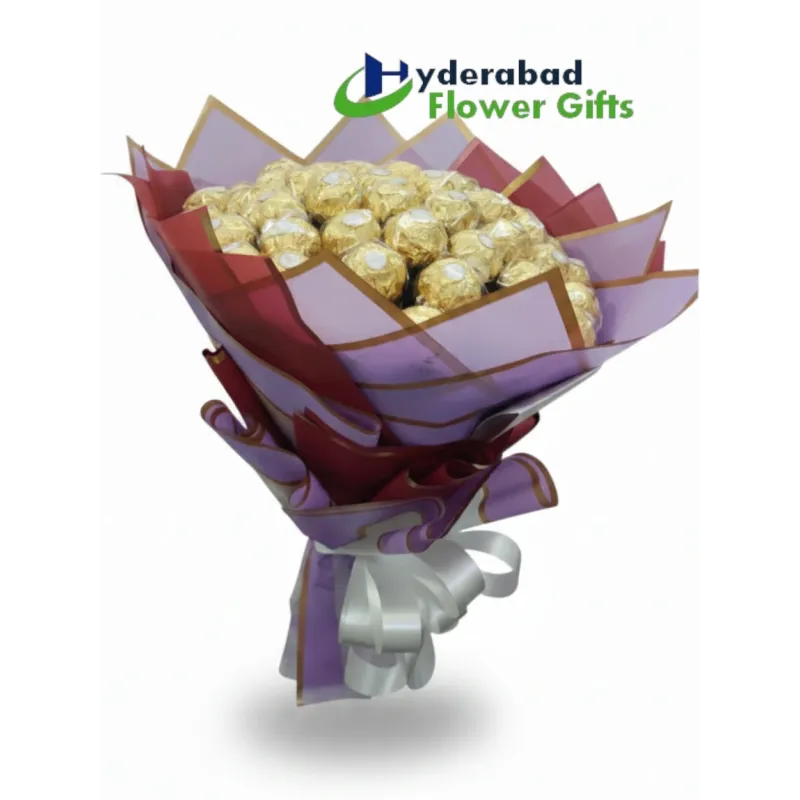 Golden Delight – 48 Ferrero Rocher Chocolate Bouquet